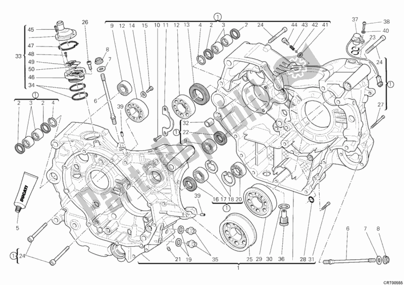 Todas as partes de Bloco Do Motor do Ducati Monster 796 ABS USA 2012